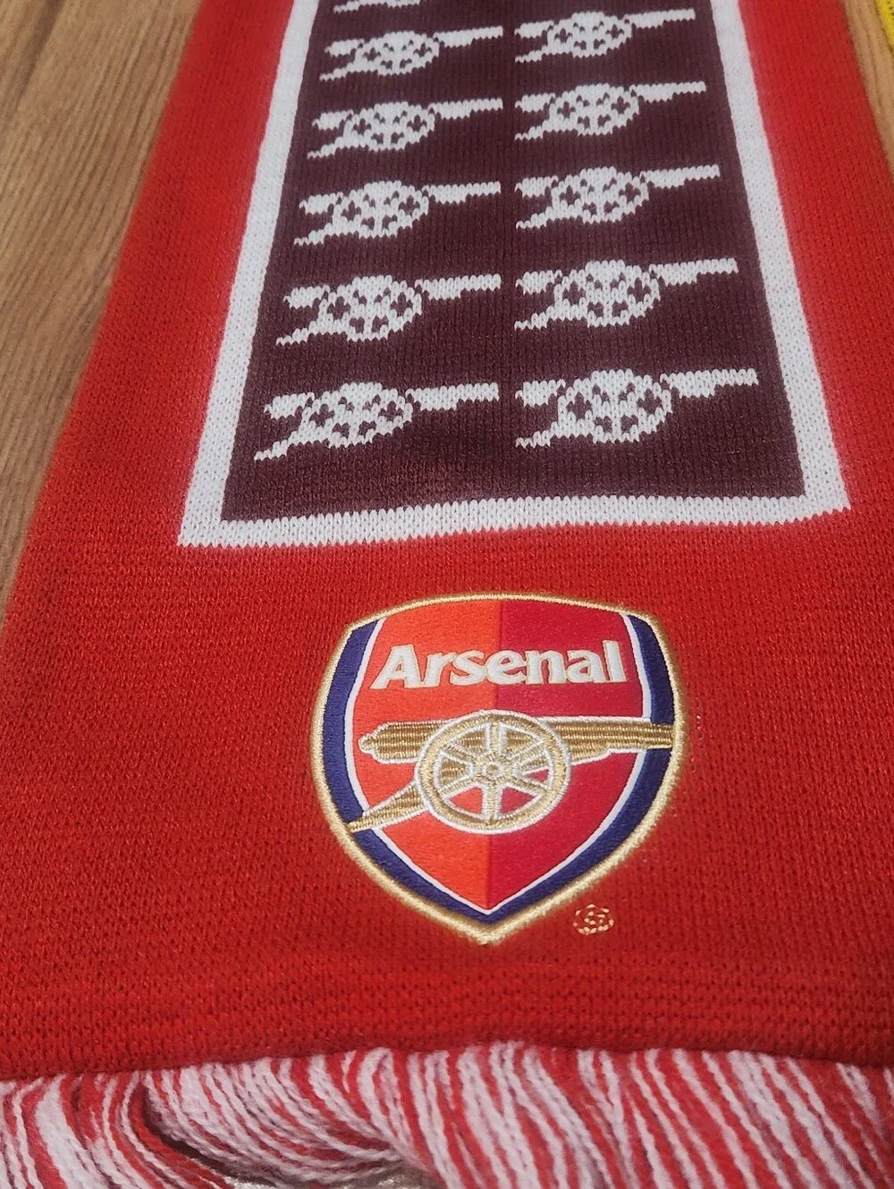 2 Arsenal Scarves Soccer Football Scarf Lot